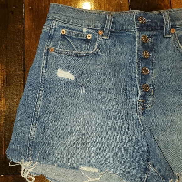 Gap Distressed Button Fly Denim Jeans Size 27 - Picture 8 of 12